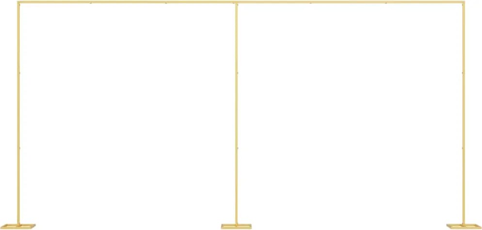 vidaXL Esküvői Ív Arany 657 x 35 x 300 cm Acél