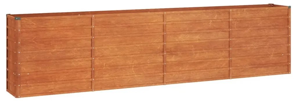rozsda színű corten acél kerti magaságyás 320 x 40 x 77 cm