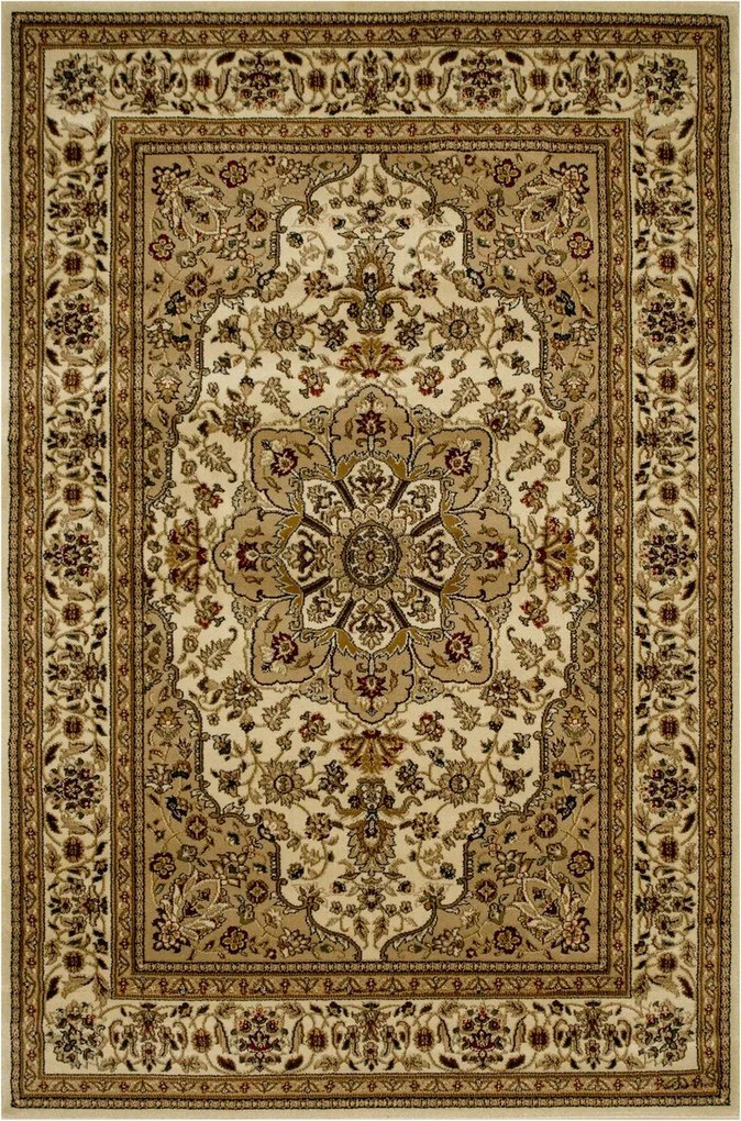 Nappali Szőnyeg Dísz Sűrű Vastag Puha Bézs Rose 180x270 cm