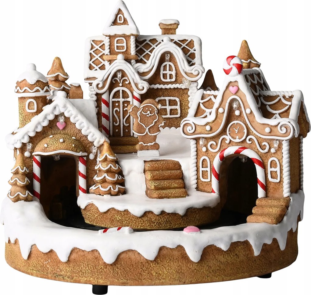 Karácsonyi Figura Led Házikók Mézeskalács Vonat Mozgó Nagy Karácsonyi Ajándék