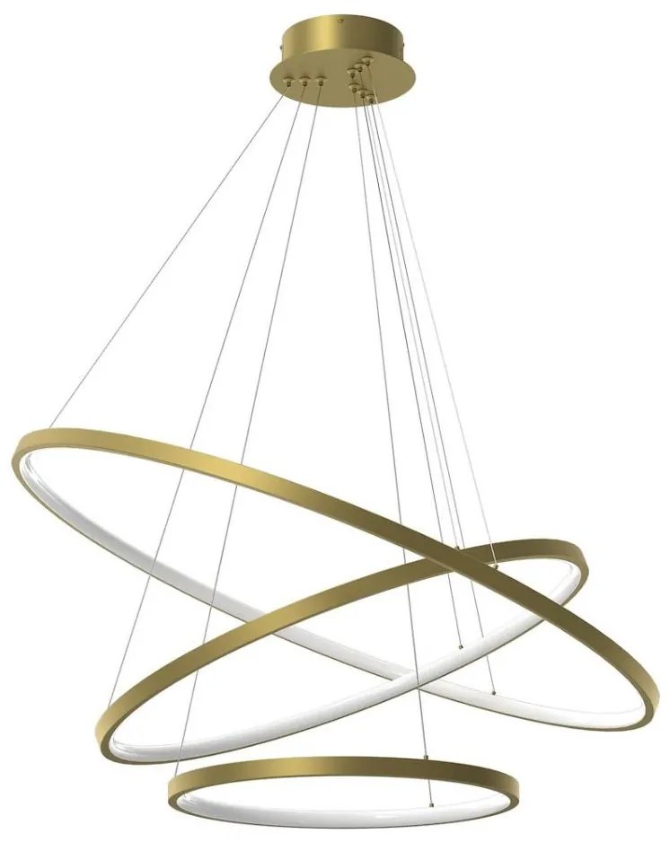 LED Csillár zsinóron HOOP LED/93W/230V átm. 80 cm 4000K arany