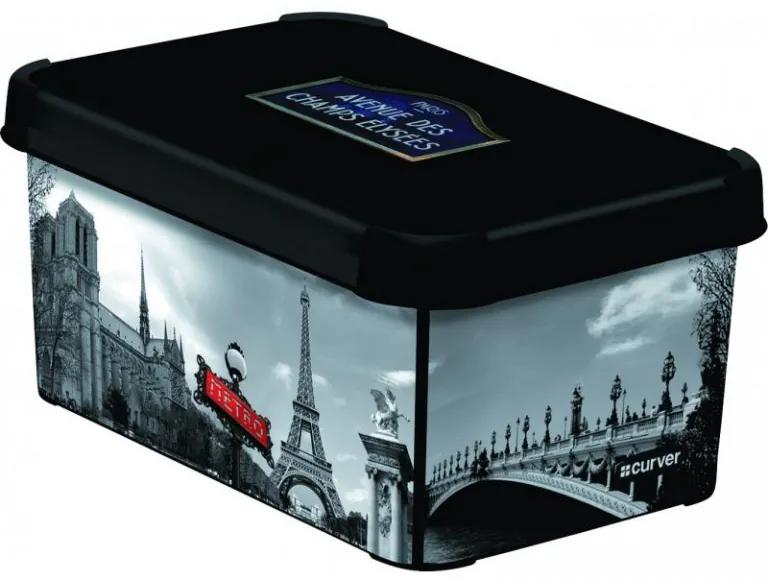 Műanyag tároló doboz DECO - S - Párizs CURVER