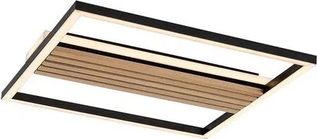 RÁBALUX 71458 NOXELLE Modern LED Mennyezeti Lámpa Matt Fekete/ Tölgy IP20