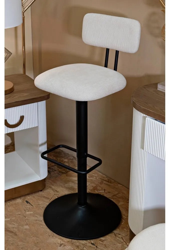 Fehér-fekete állítható magasságú bárszék (ülésmagasság 61 cm) Tina – Mauro Ferretti