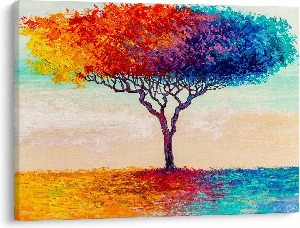 Egy festett fa képe (70x50 cm)