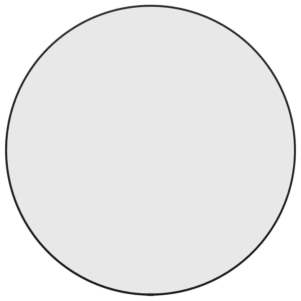fekete falitükör Ø 60 cm Kerek