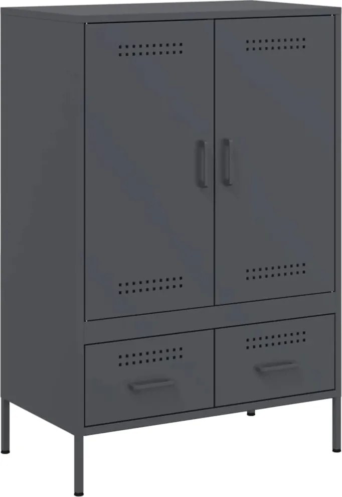 vidaXL antracitszürke acél magasszekrény 68 x 39 x 101,5 cm