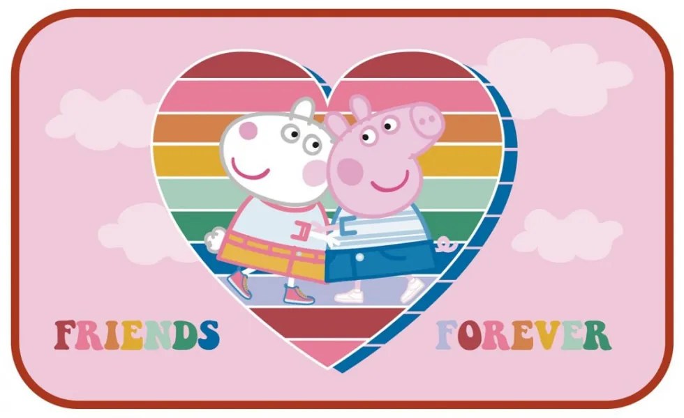 Peppa malac Friends lábtörlő, fürdőszobai kilépő 40x70 cm