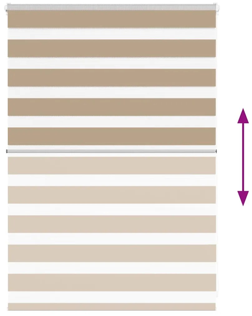 zebrafüggönnyel homokbarna szövetszélesség 100,9 cm poliészter