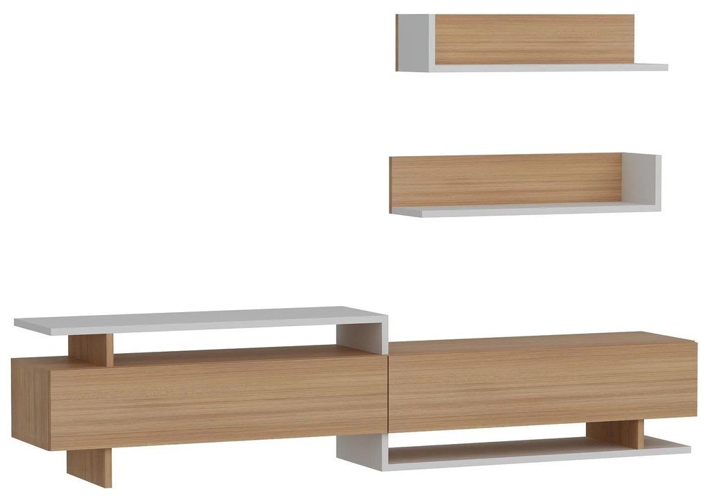 Nappali fal Alcaraz (teak + fehér)  . 1101400