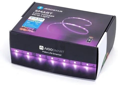Aigostar - LED RGBW dimmelhető LED szalag/48W/12V 2x7,5 m Wi-Fi
