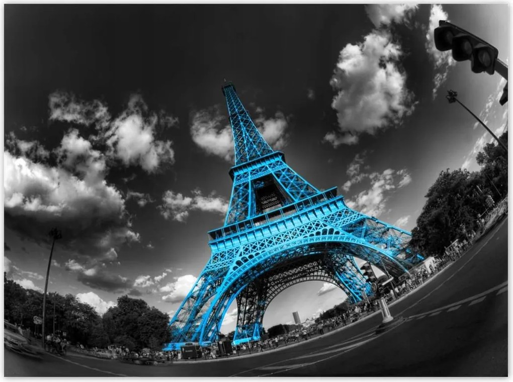 Poszterek 135x100 Türkiz Eiffel-torony