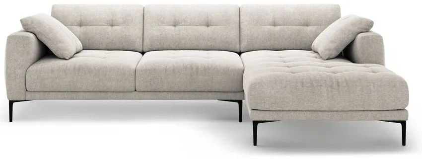 Bézs sarokkanapé (jobb oldali-heverő résszel) Bemy – Micadoni