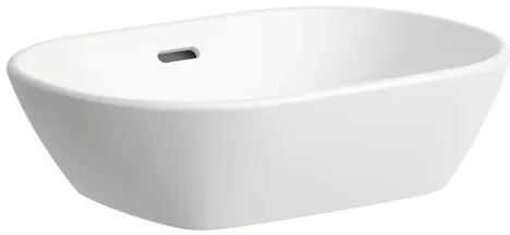 Asztali mosogató Laufen Lua 50x35 cm fehér fényes felülettel akkumulátornyílás nélkül H8120830001091