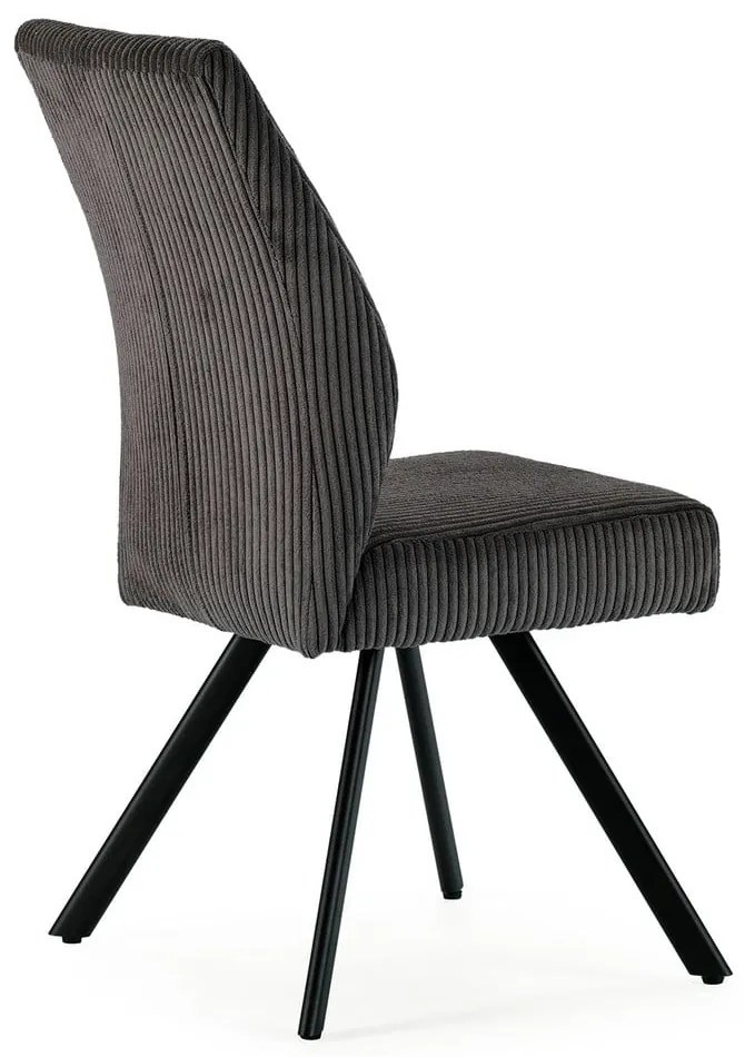Sötétszürke kordbársony étkezőszék szett 2 db-os Anibal – Marckeric