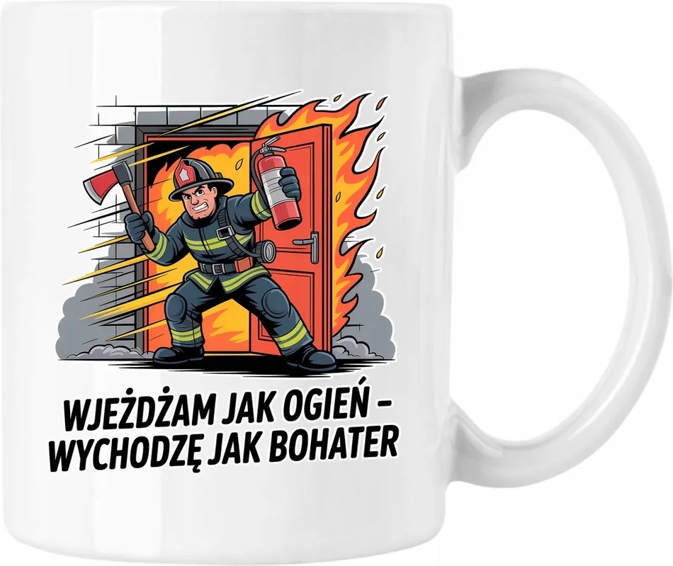 Tűzoltó bögre tűzoltó vicc 2 fehér 330ml