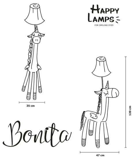 Happy Lamps - BONITA LED/5,4W/230V gyerek állólámpa unikornis