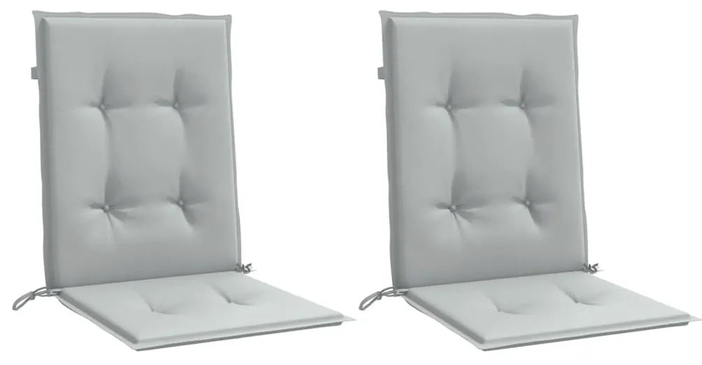 2db melange világosszürke szövet háttámlás székpárna 100x50x4cm