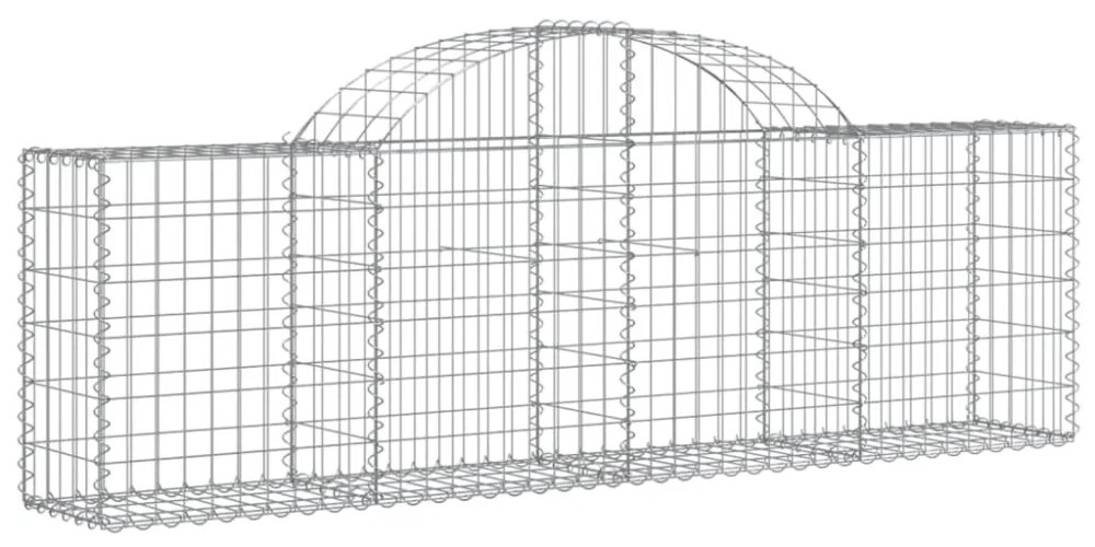 25 db íves horganyzott vas gabion kosár 200x30x60/80 cm