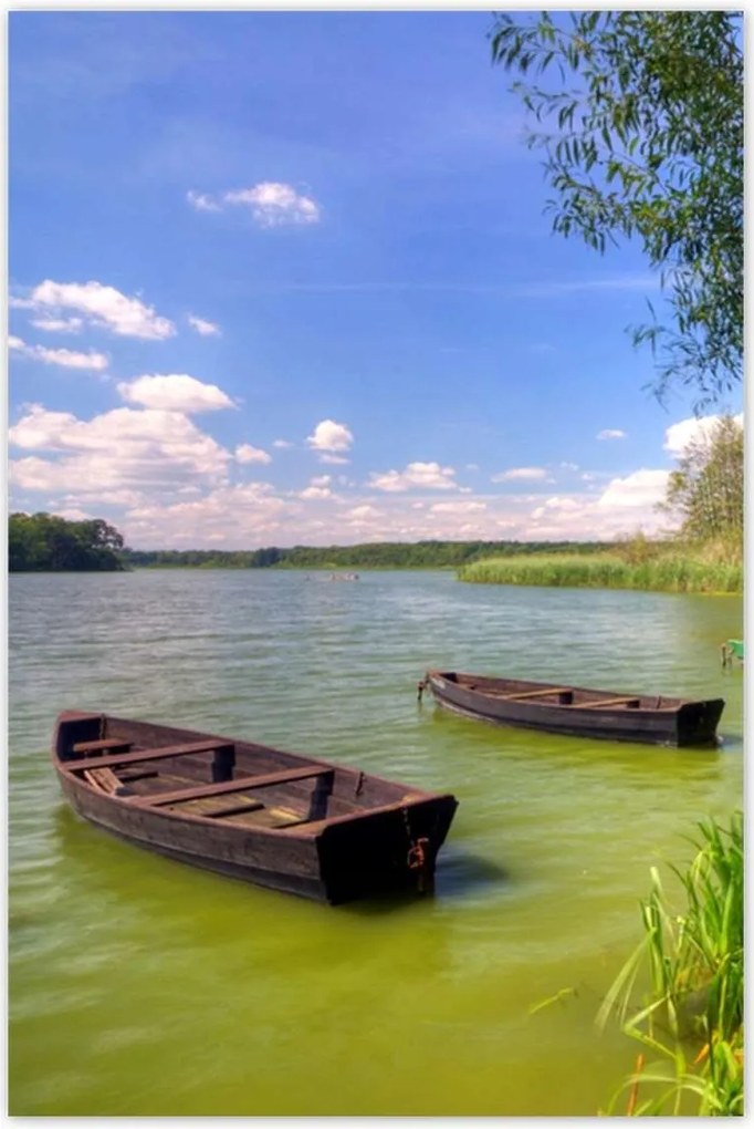 Poszterek 80x120 Tó Csónakok Tájkép