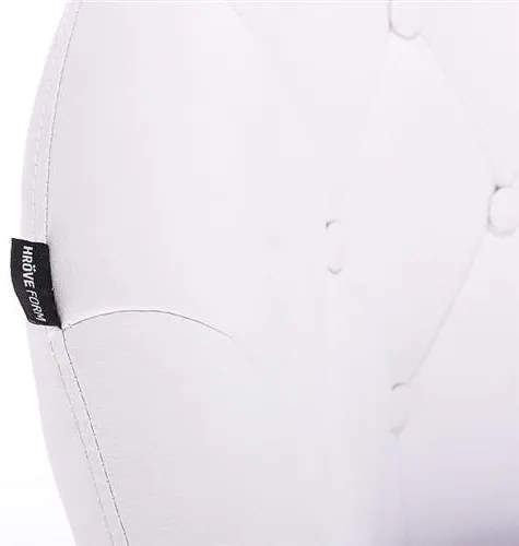 HC8516CROSS Fehér modern műbőr szék krómozott lábbal