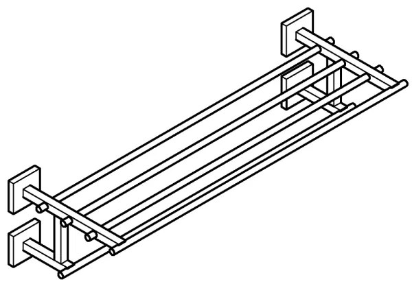 GROHE 41099DC0 - Rozsdamentes acél tartó 210 x 600