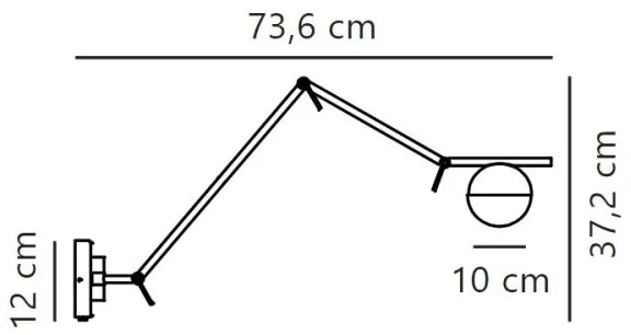 Nordlux - Fali lámpa CONTINA 1xG9/5W/230V fekete