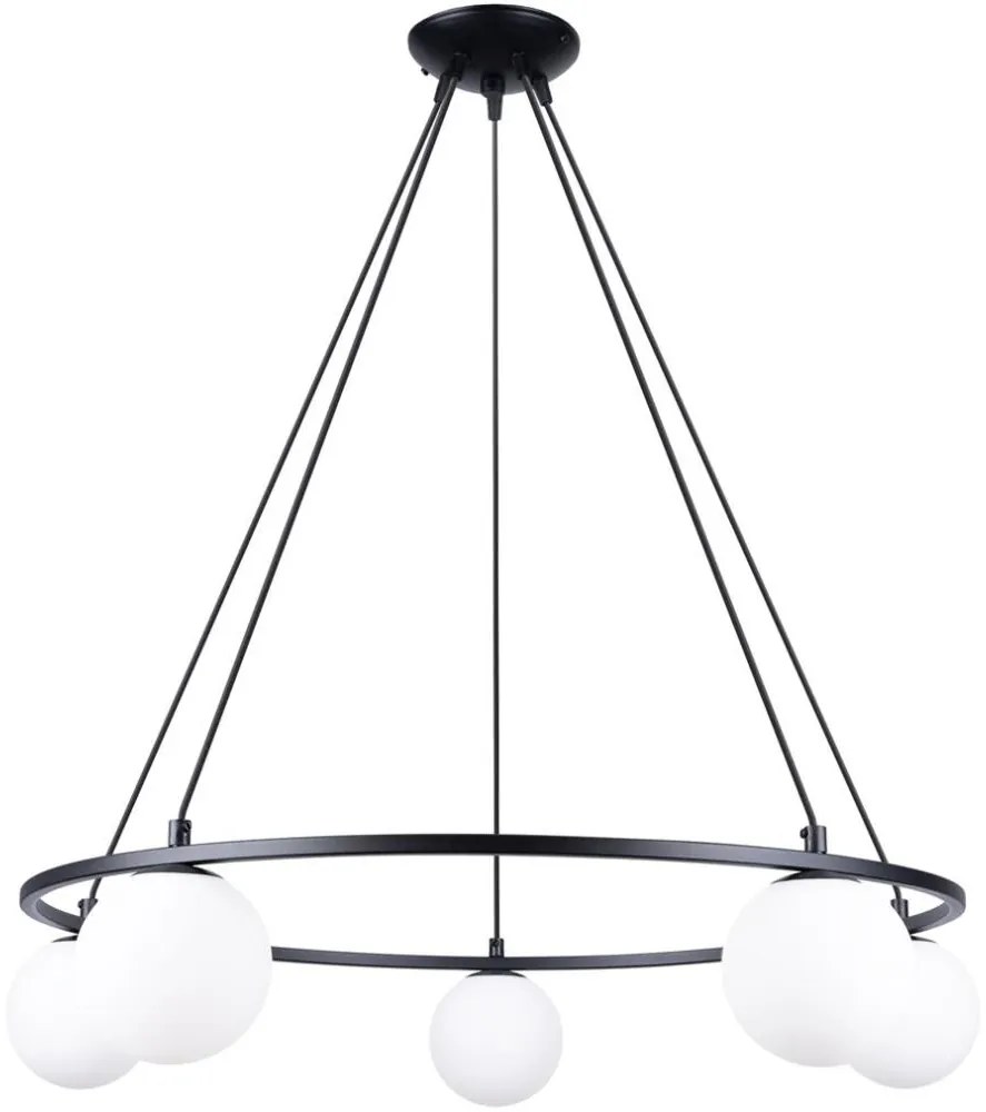 Sollux SL.1214 - Csillár zsinóron YOLI 5xG9/8W/230V fekete