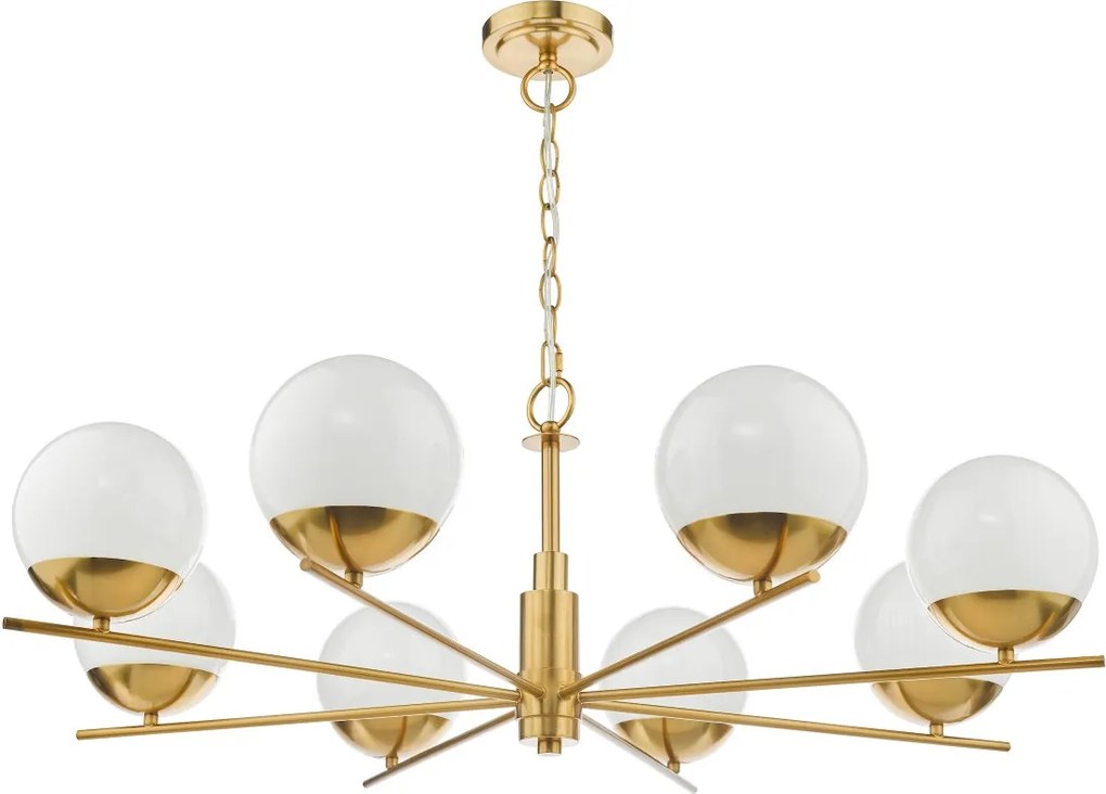 Dar Lighting glamour modern csillár bombazine fehér sárgaréz darbom0835