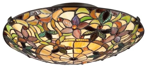 Elstead QZ-KAMI-F - Tiffany KAMI mennyezeti lámpa 2xE27/60W/230V