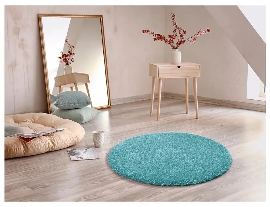 Aqua Liso világoskék szőnyeg, ø 100 cm - Universal