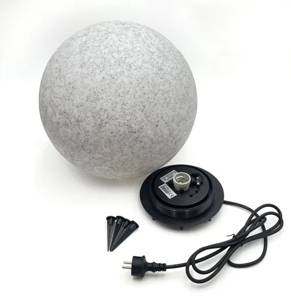 Kültéri dekorációs lámpatest LUMISTONE 1xE27/15W/230V IP65, átmérő 38 cm