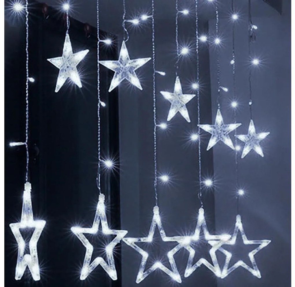 Brilagi - LED Kültéri karácsonyi lánc 123xLED/3xAA/USB 3m IP44 hideg fehér