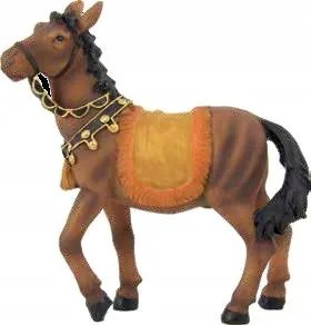 Aranyos ló a karácsonyi betlehem díszítéséhez- 10,6cm magas/ 9-11cm magas figurákhoz