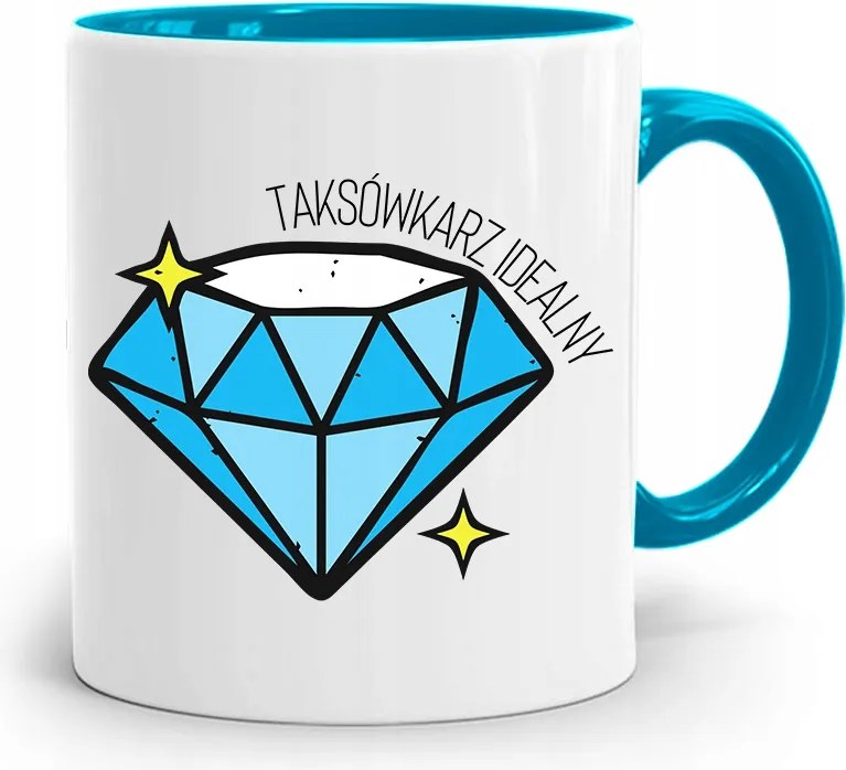 Kék Bögre Taxisofőrnek Tökéletes Ajándék fényképes nyomtatással