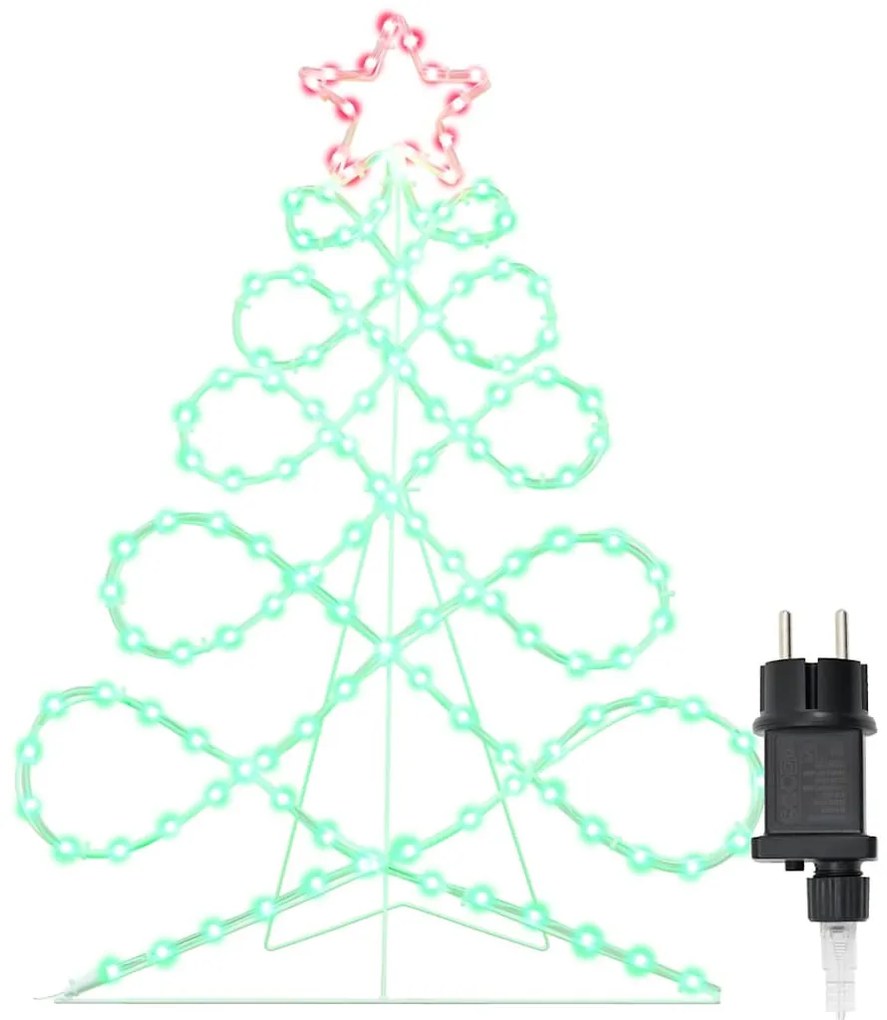 Karácsonyi Fa Forma Világítás Sokszínű 80 x 56 cm PVC