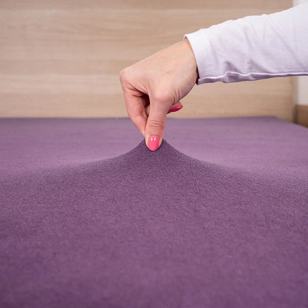 4Home frottír lepedő lila, 180 x 200 cm