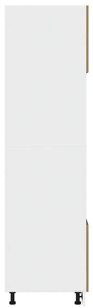 vidaXL “Lyon” kézműves tölgy szerelt fa mikrohullámúsütő-szekrény