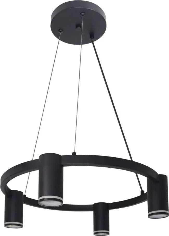 POLUX 326195 PARIS Modern Led Függesztett Lámpa Fekete GU10 IP20