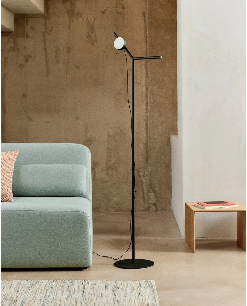 Fekete LED dimmelhető állólámpa (magasság 160 cm) Orey – Kave Home