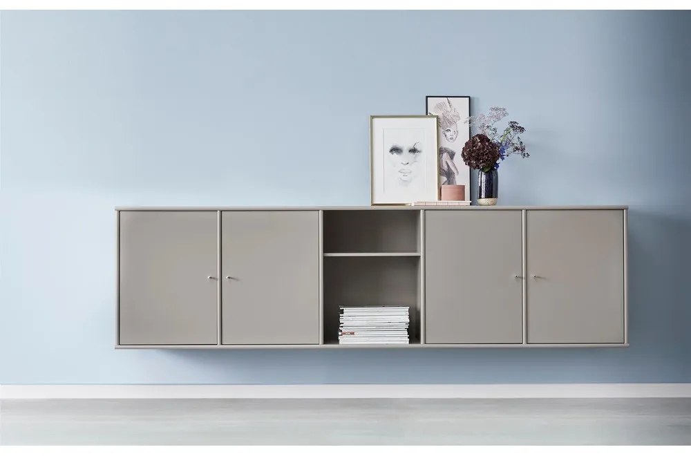 Szürke alacsony komód 220x61 cm Mistral - Hammel Furniture