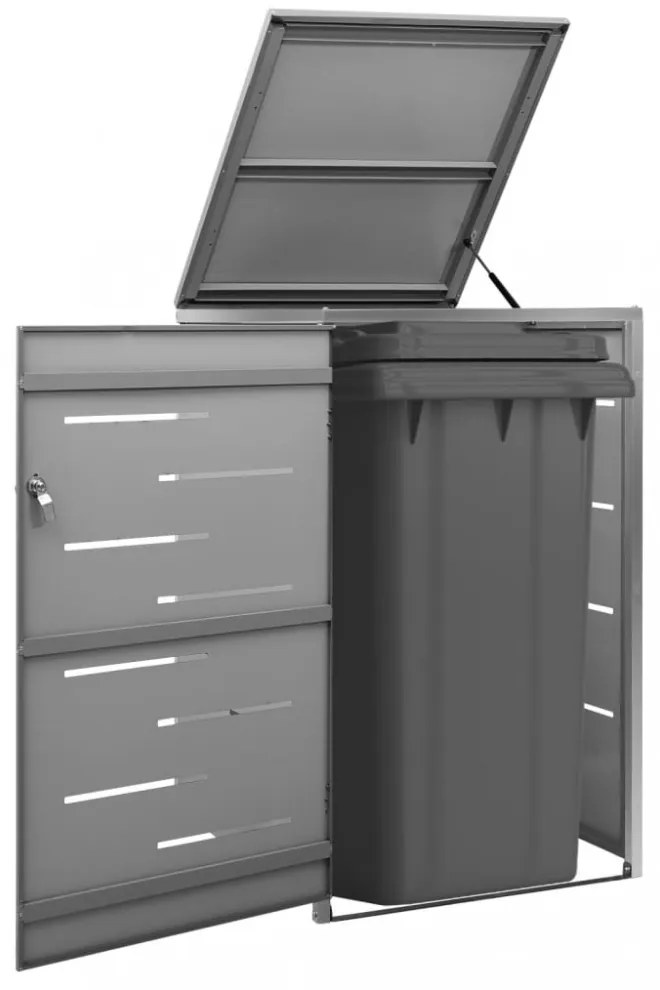 acél tároló gurítható szemeteskukához 69 x 77,5 x 112,5 cm