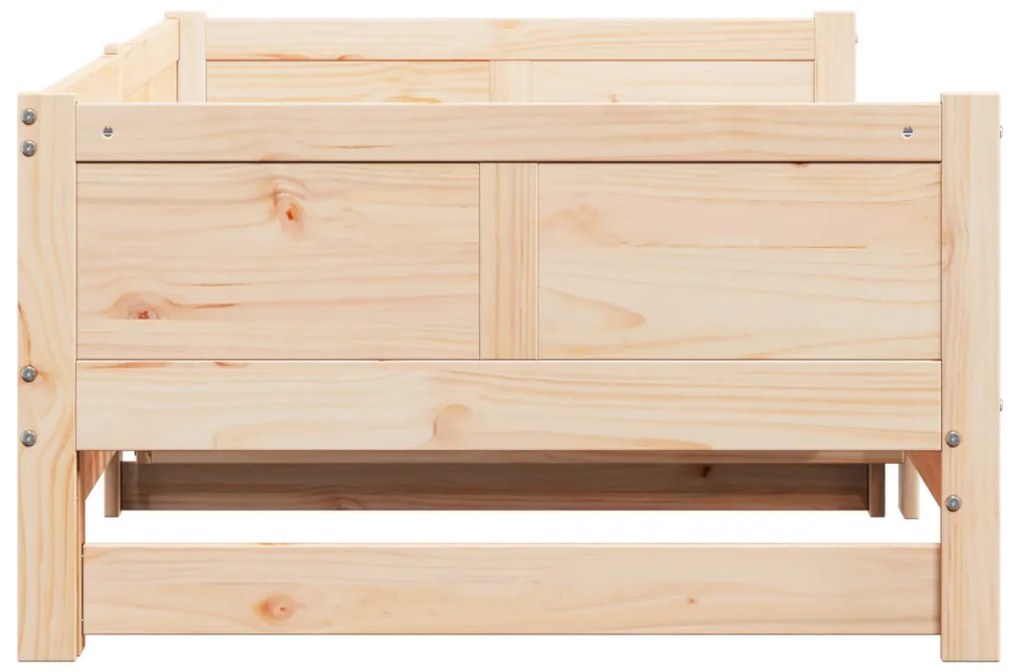 Kihúzható napágy 90x200 cm Tömör fából készült fenyő