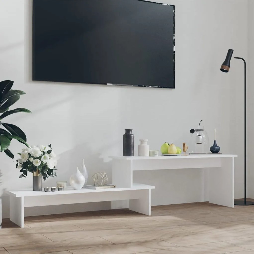 fehér szerelt fa TV-szekrény 180 x 30 x 43 cm