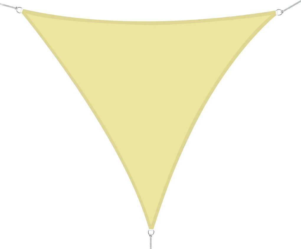 Outsunny Bézs Napernyő Árboc Négyszögletű Poliészter Anyag Kerti Tengerparti Kemping Árnyék (különböző színekben és méretekben), 6x6x6 méter | Aosom