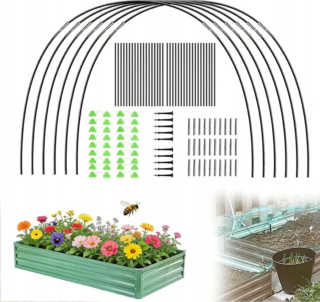 Fóliaalagút Kerti Üvegház Üveg tartók 40cm Növényvédelem