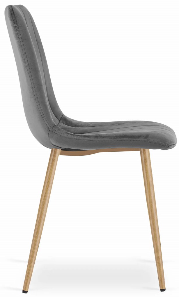 Sötétszürke étkezőszék LAVA bársony