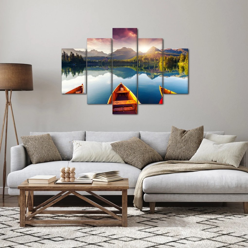 Kép - Tó csónakokkal (150x105 cm)