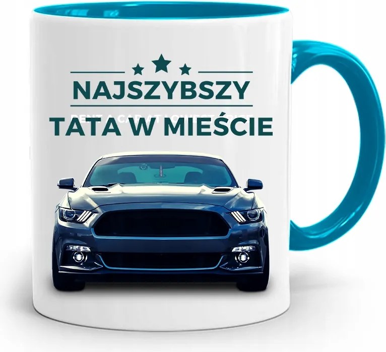 Kék Bögre Apának A Leggyorsabb Apa A Városban fényképes nyomtatással