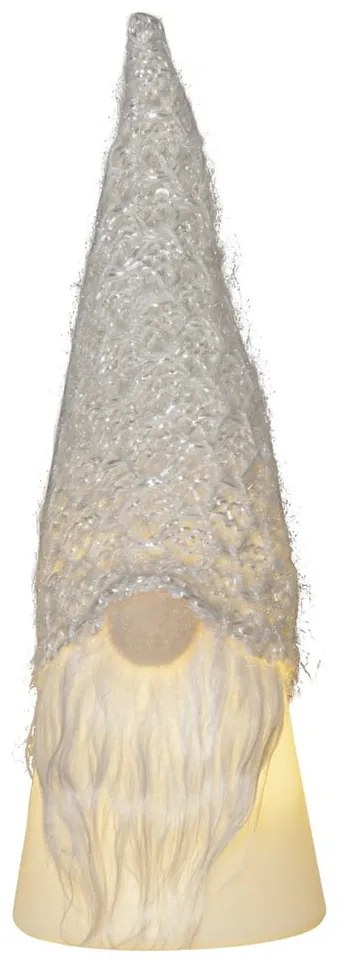 Fehér-szürke fénydekoráció karácsonyi mintával ø 6,5 cm Joylight – Star Trading